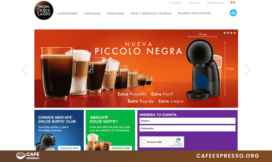 Web Cafetera Dolce Gusto Peru